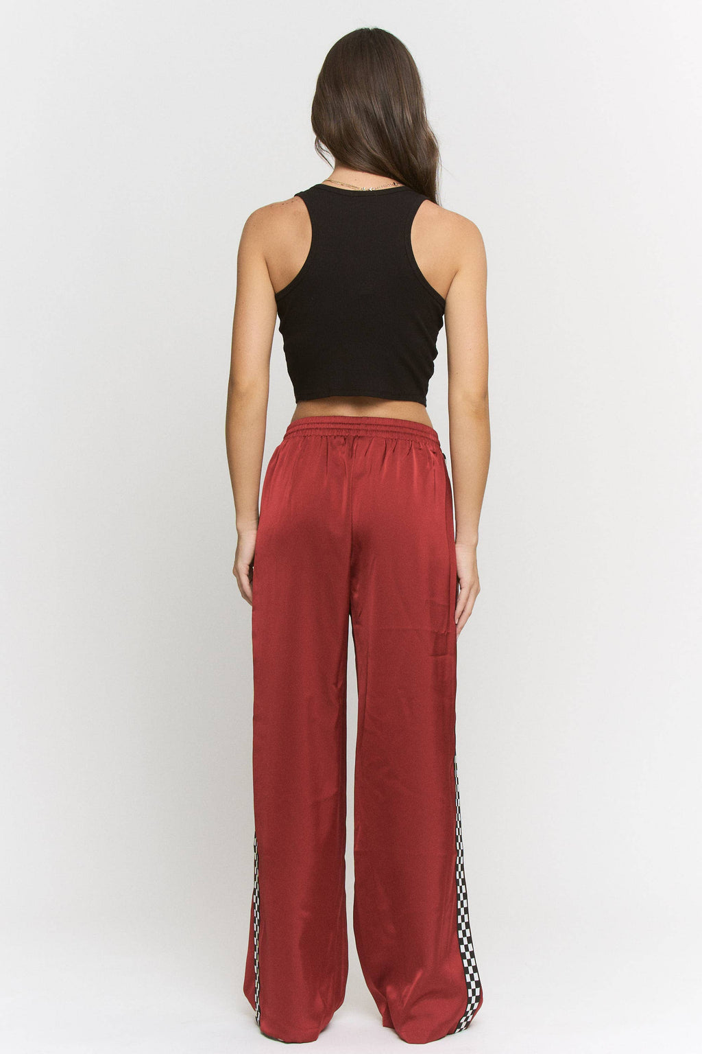CHECK on it - Ruby Silk Checkered Pant