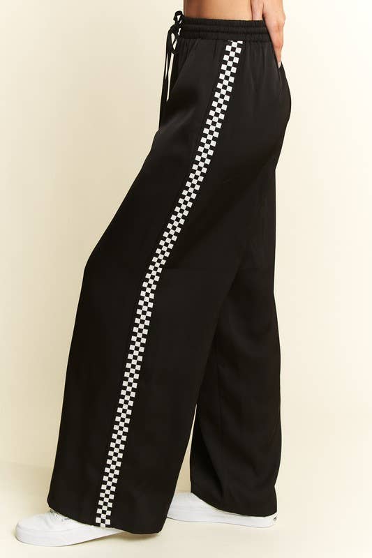 CHECK on it - Ruby Silk Checkered Pant