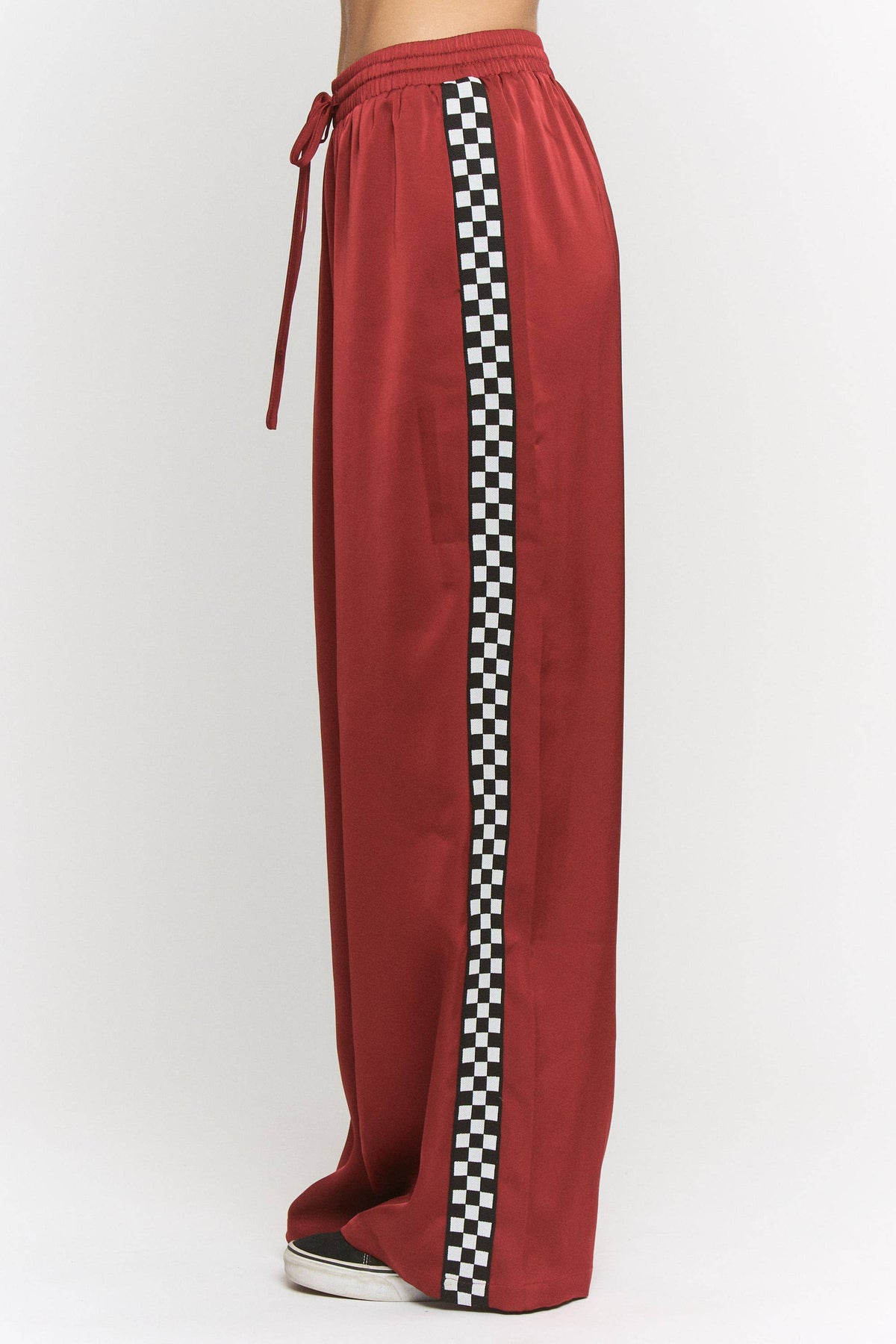 CHECK on it - Ruby Silk Checkered Pant