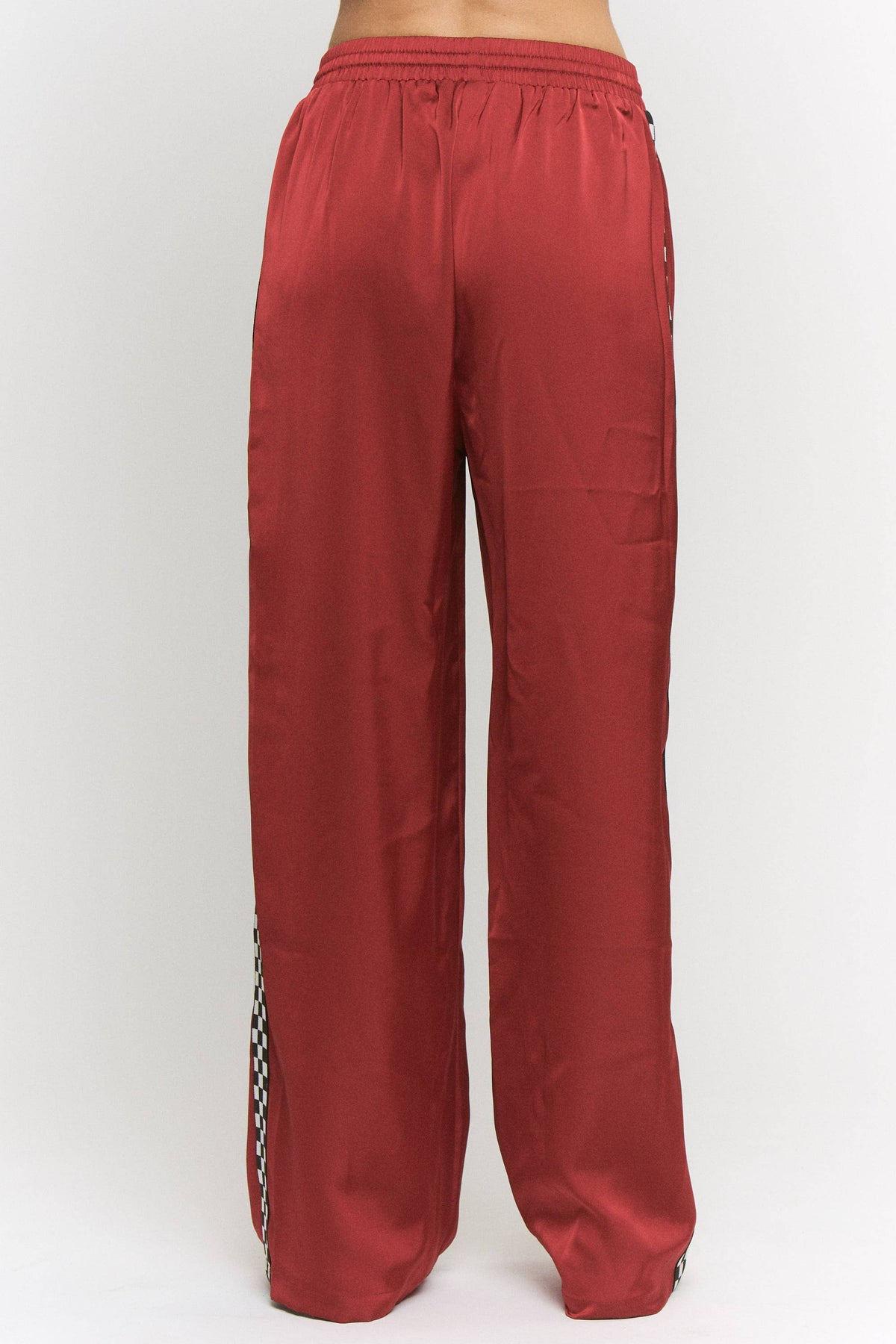 CHECK on it - Ruby Silk Checkered Pant