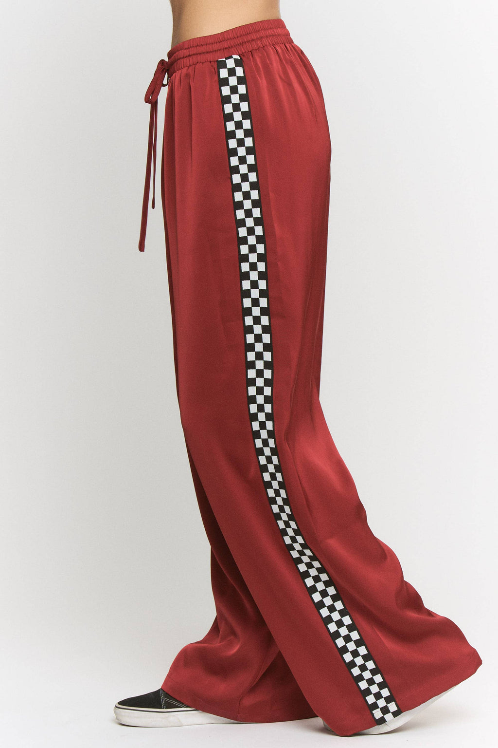 CHECK on it - Ruby Silk Checkered Pant