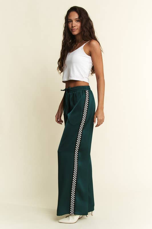 CHECK on it - Ruby Silk Checkered Pant