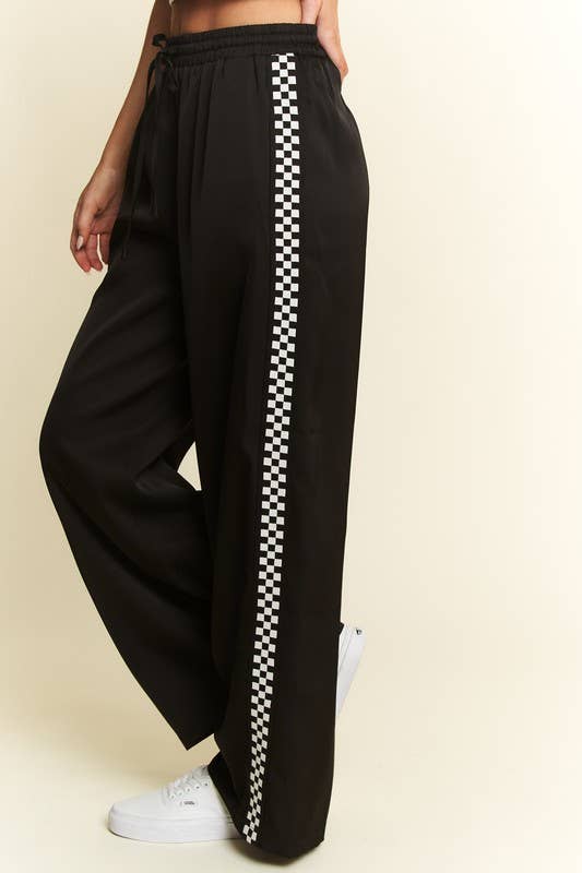 CHECK on it - Ruby Silk Checkered Pant
